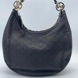 Authentic-Gucci twins hobo leather  Guccissimo Large Shoulder bag